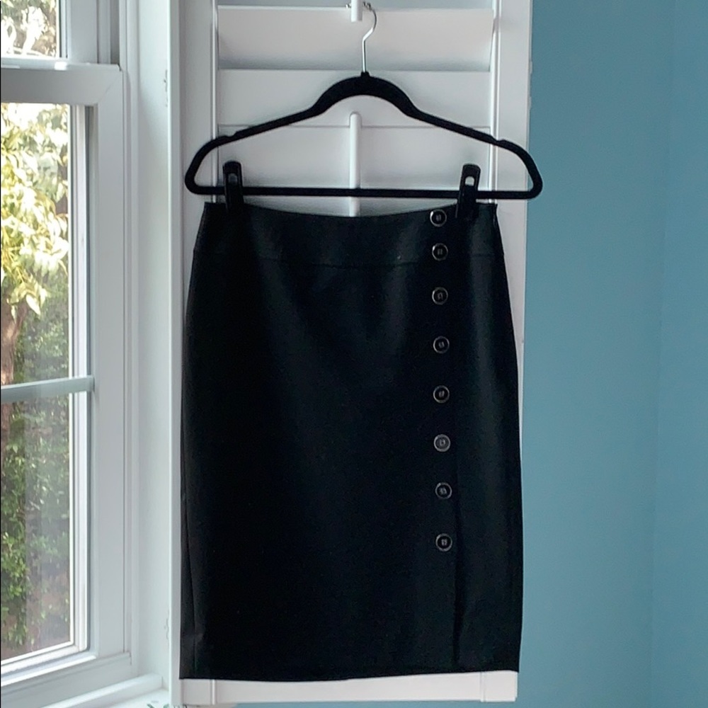 Black Skirt with Buttons